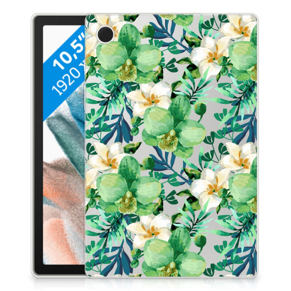Samsung Galaxy Tab A8 2021/2022 Siliconen Hoesje Orchidee Groen
