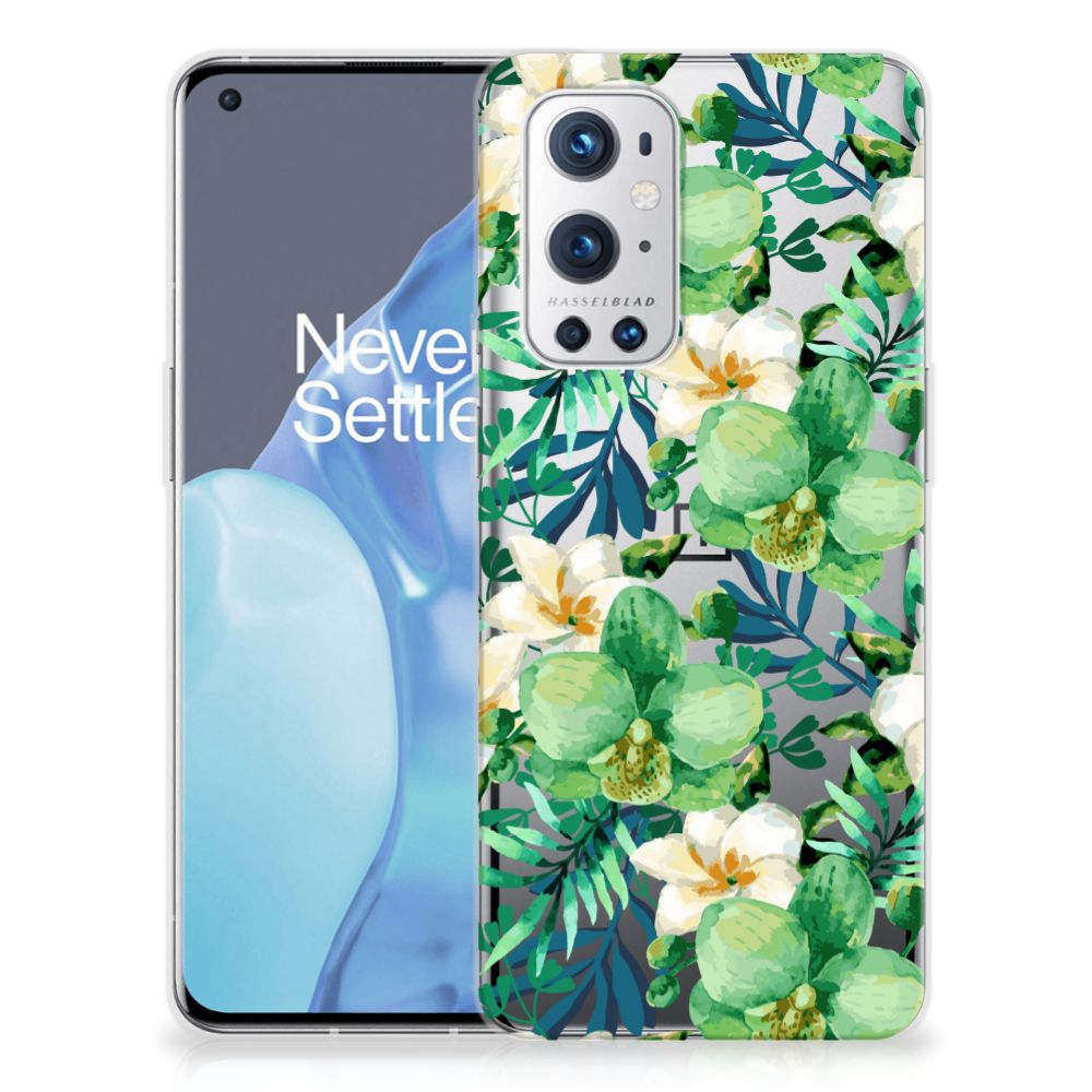 OnePlus 9 Pro TPU Case Orchidee Groen
