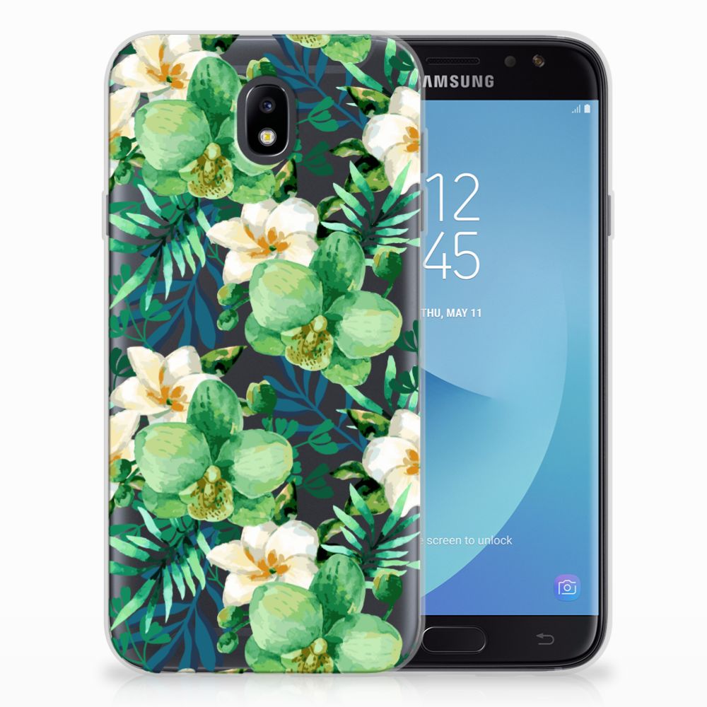 Samsung Galaxy J7 2017 | J7 Pro TPU Case Orchidee Groen