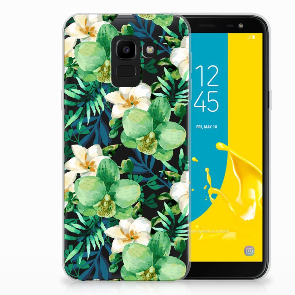 Samsung Galaxy J6 2018 TPU Case Orchidee Groen