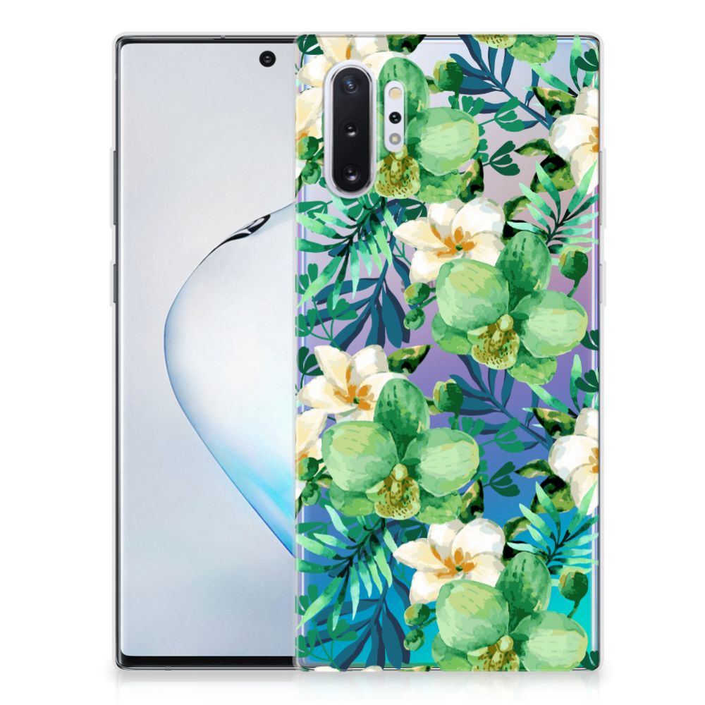 Samsung Galaxy Note 10 Plus TPU Case Orchidee Groen
