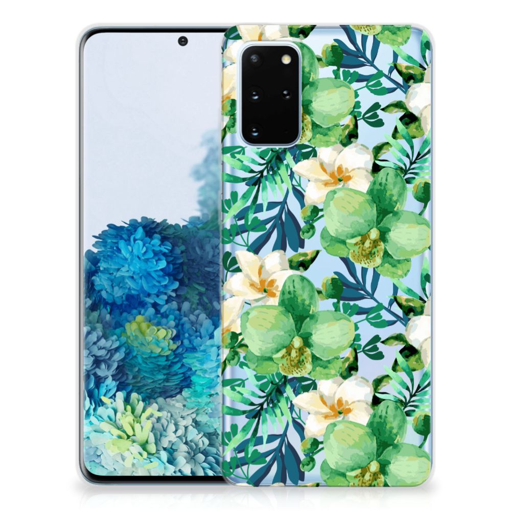 Samsung Galaxy S20 Plus TPU Case Orchidee Groen