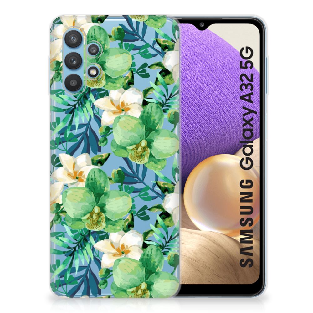 Samsung Galaxy A32 5G TPU Case Orchidee Groen