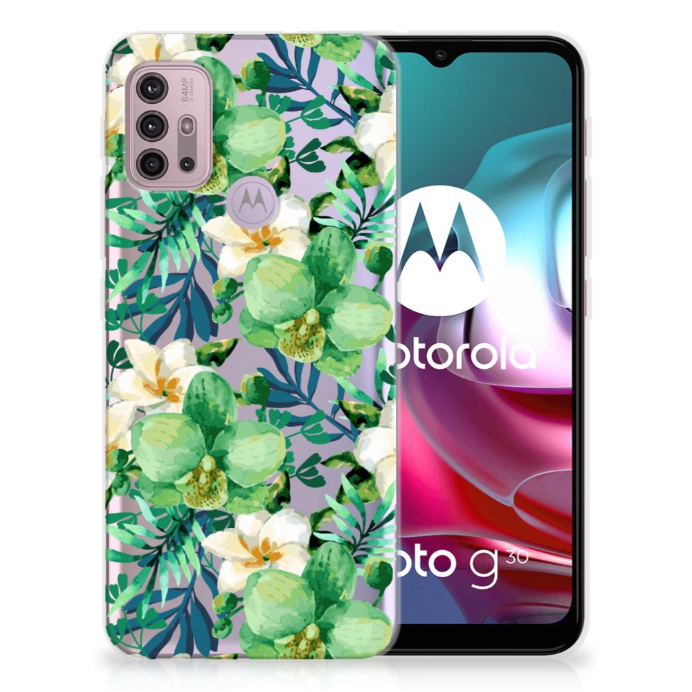 Motorola Moto G30 | G10 TPU Case Orchidee Groen