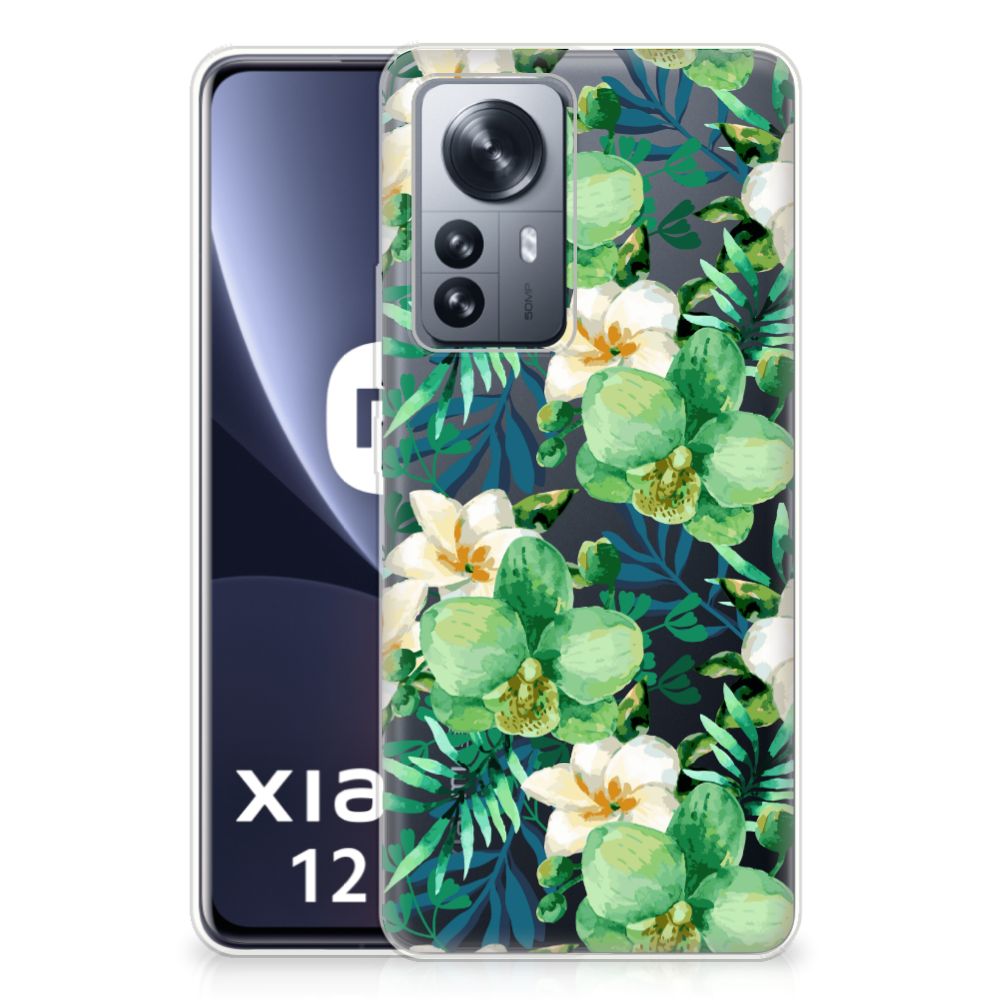 Xiaomi 12 Pro TPU Case Orchidee Groen