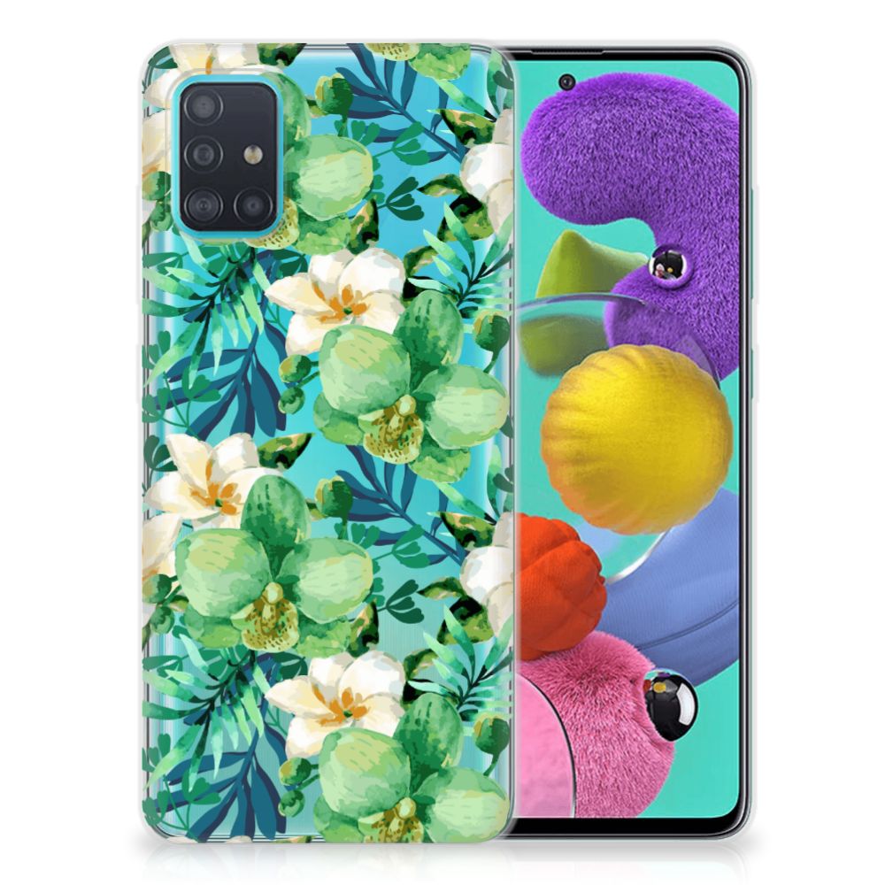 Samsung Galaxy A51 TPU Case Orchidee Groen
