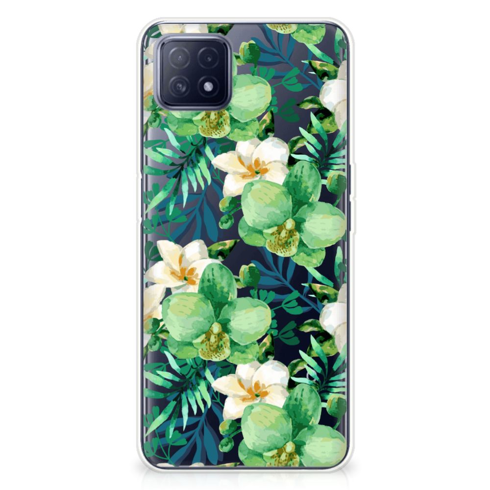 OPPO A53 5G | OPPO A73 5G TPU Case Orchidee Groen