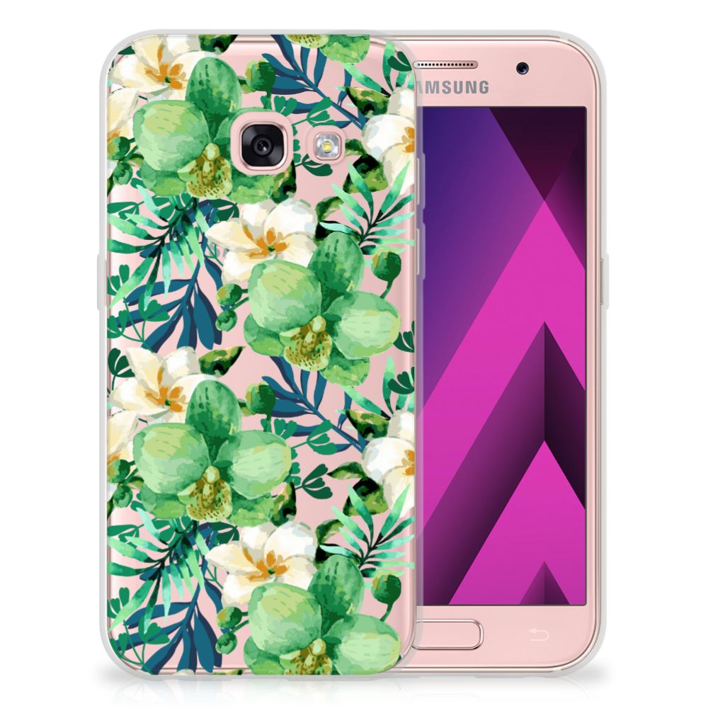 Samsung Galaxy A3 2017 TPU Case Orchidee Groen