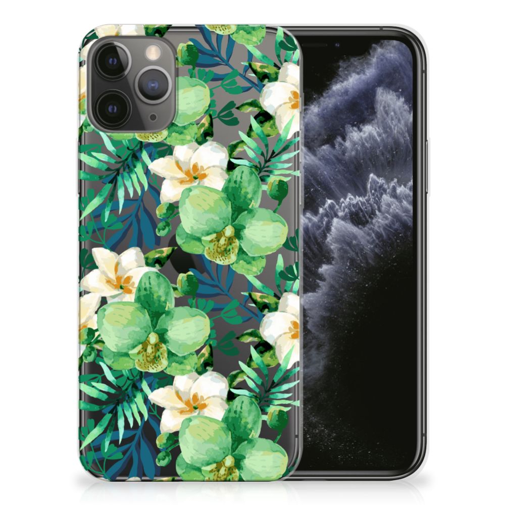 Apple iPhone 11 Pro TPU Case Orchidee Groen