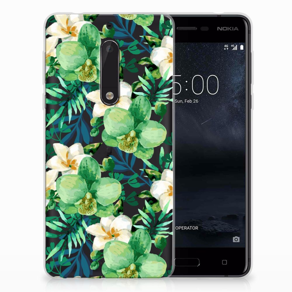 Nokia 5 TPU Case Orchidee Groen