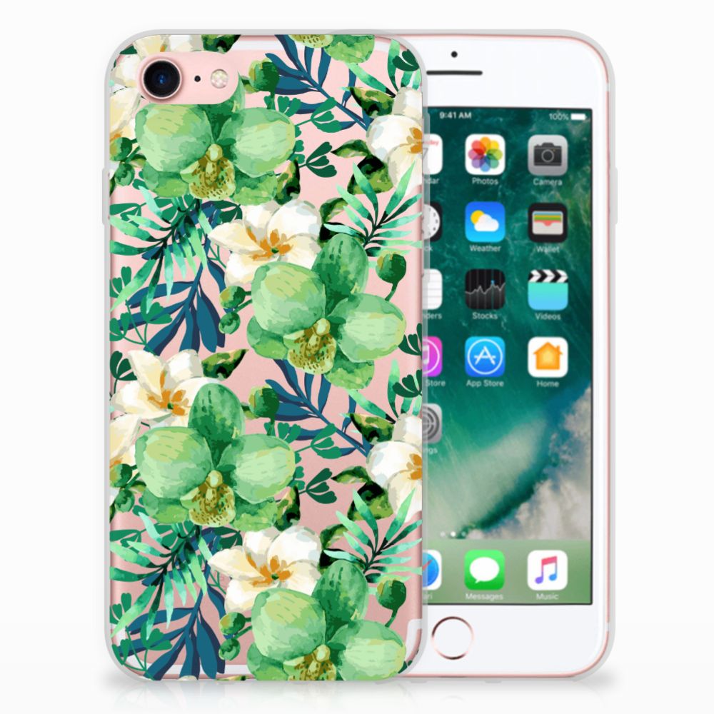 iPhone SE 2022 | SE 2020 | 8 | 7 TPU Case Orchidee Groen