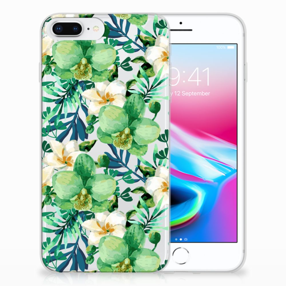 Apple iPhone 7 Plus | 8 Plus TPU Case Orchidee Groen