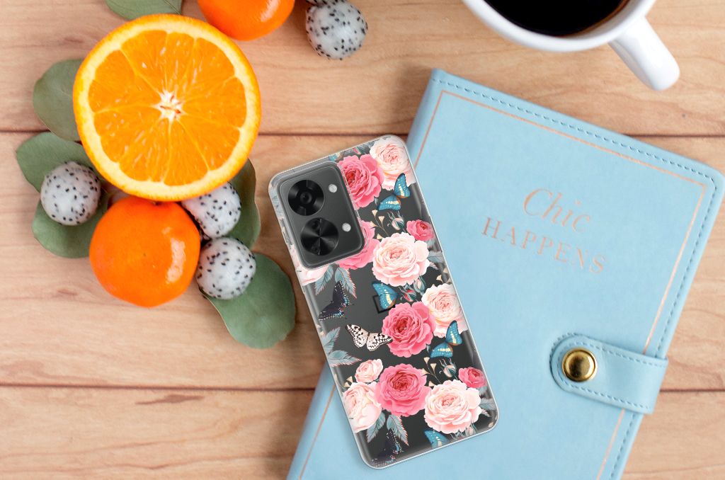 OnePlus Nord 2T TPU Case Butterfly Roses