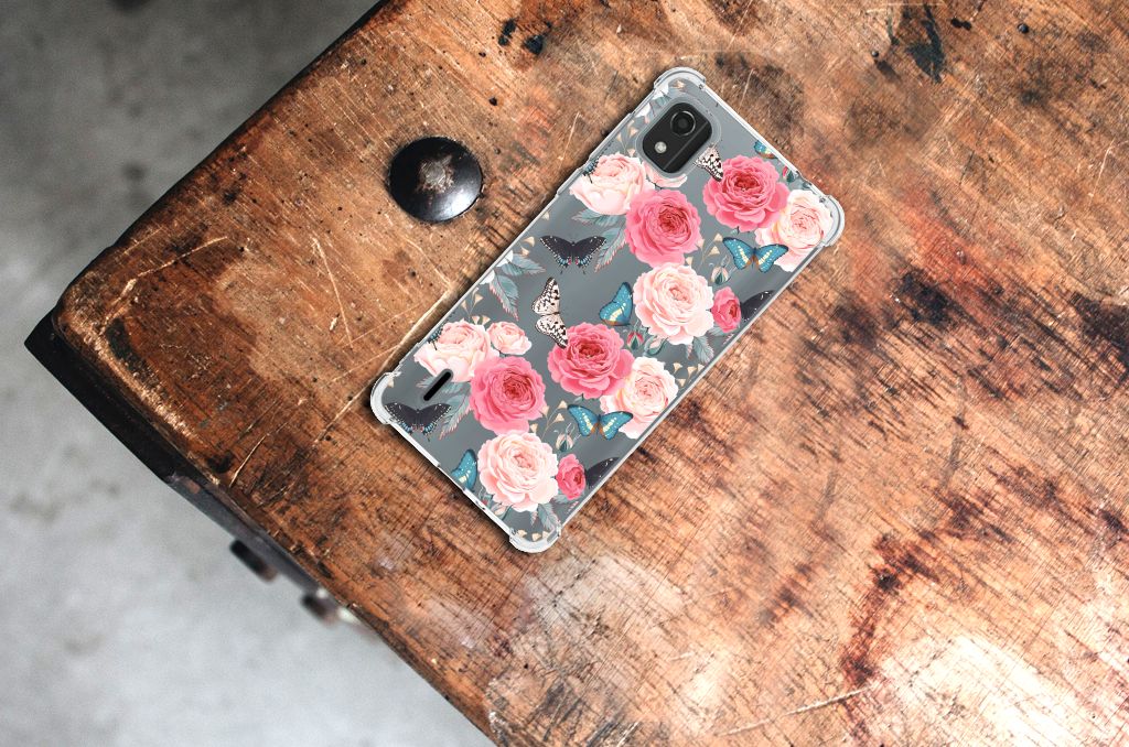 Nokia C2 2nd Edition Case Butterfly Roses