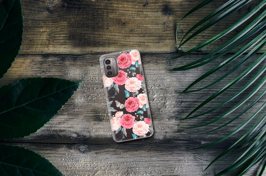 Nokia G21 | G11 TPU Case Butterfly Roses