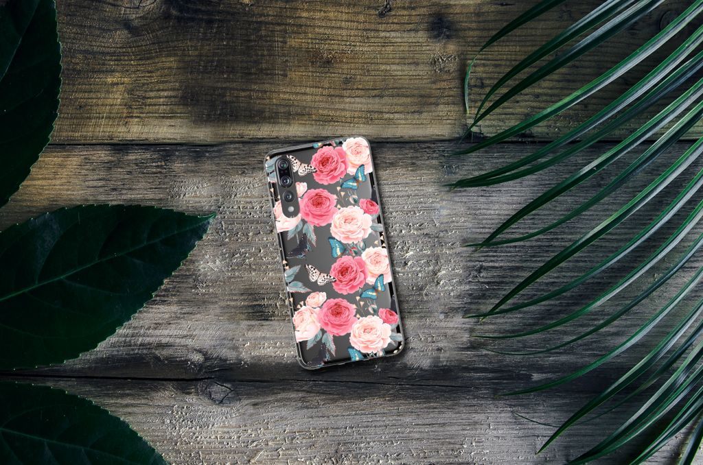 Huawei P20 Pro TPU Case Butterfly Roses