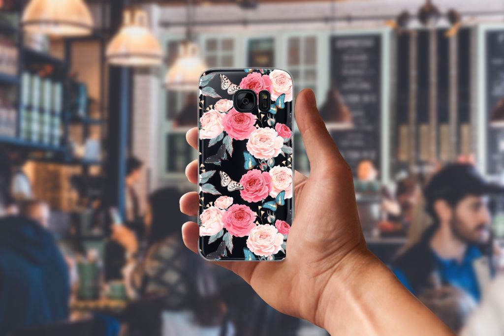 Samsung Galaxy S7 TPU Case Butterfly Roses