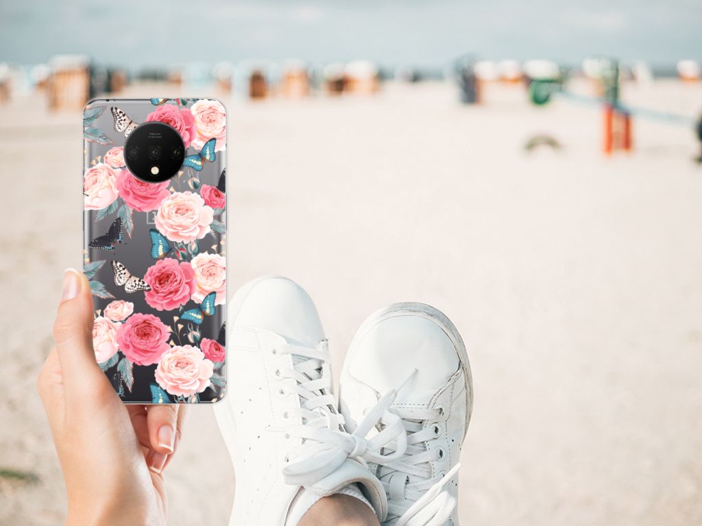 OnePlus 7T TPU Case Butterfly Roses