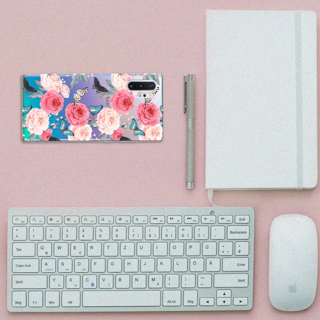 Samsung Galaxy Note 10 Plus TPU Case Butterfly Roses