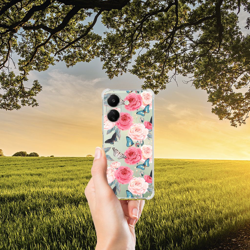 Xiaomi Redmi 13C 4G Case Butterfly Roses