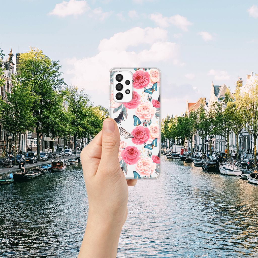Samsung Galaxy A33 5G TPU Case Butterfly Roses