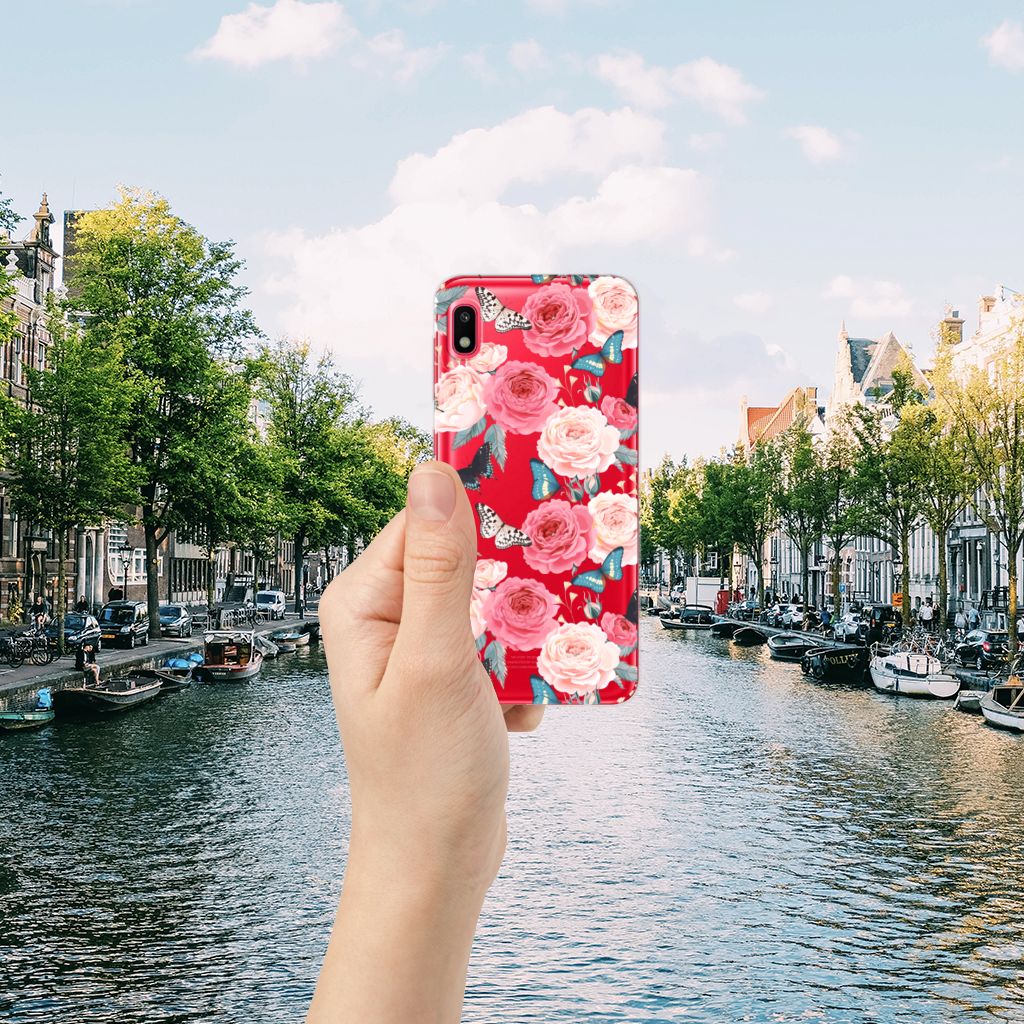 Samsung Galaxy A10 TPU Case Butterfly Roses