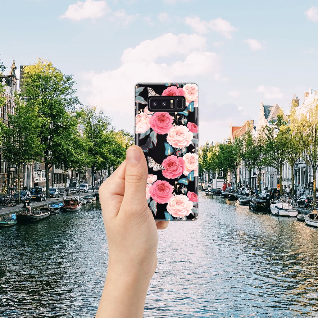 Samsung Galaxy Note 8 TPU Case Butterfly Roses