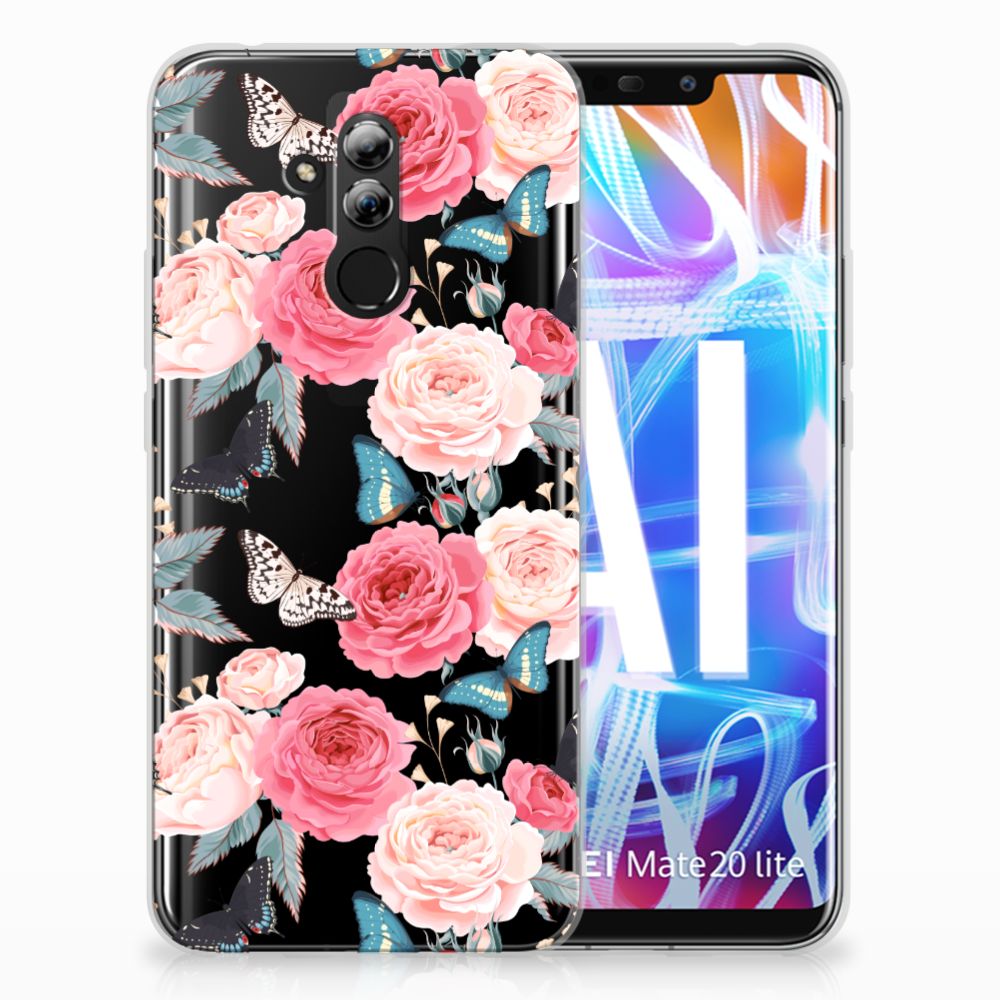Huawei Mate 20 Lite TPU Case Butterfly Roses