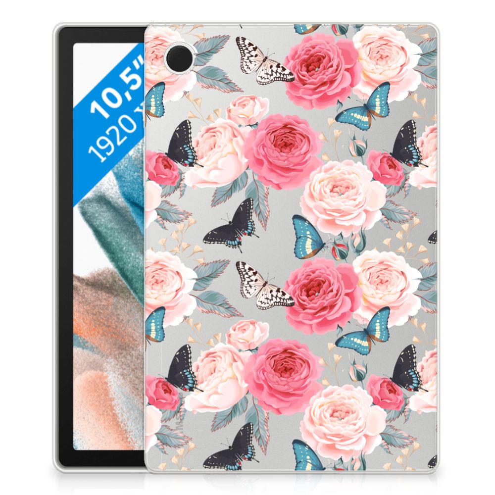 Samsung Galaxy Tab A8 2021/2022 Siliconen Hoesje Butterfly Roses