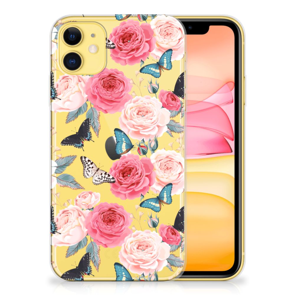 Apple iPhone 11 TPU Case Butterfly Roses