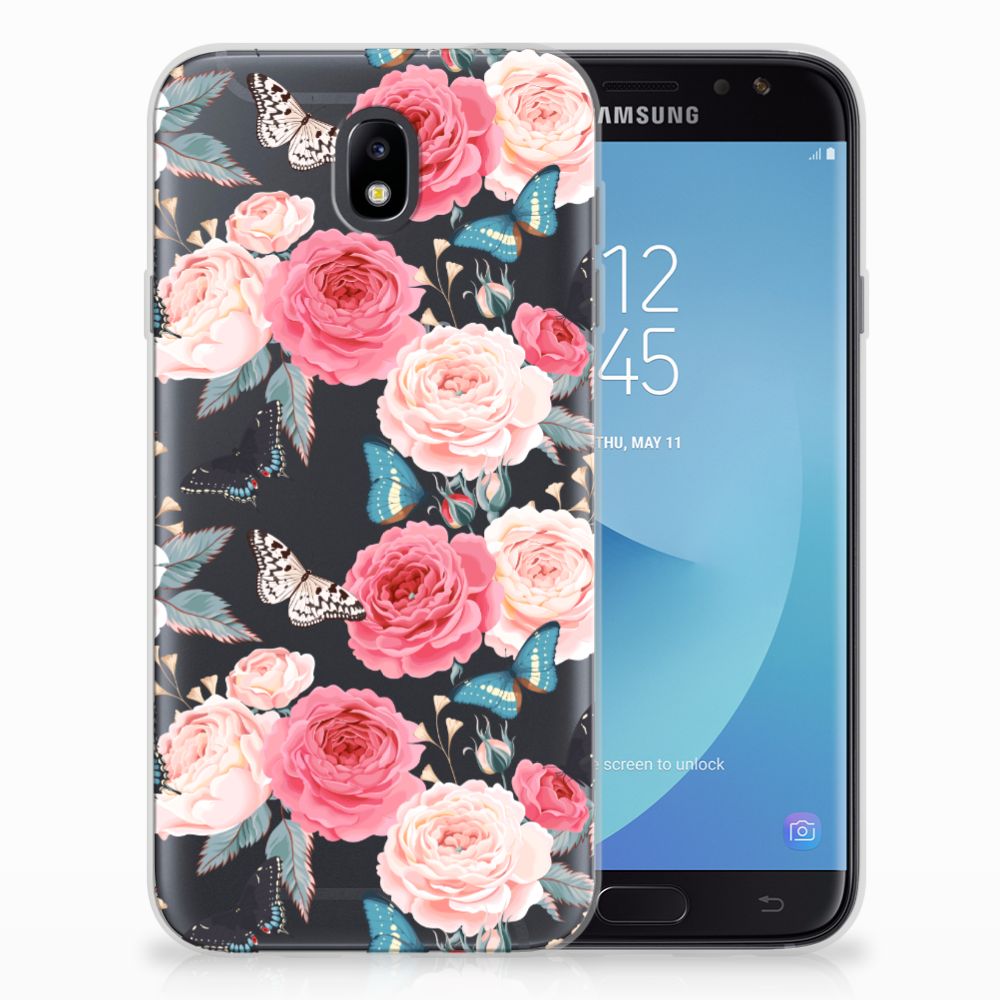 Samsung Galaxy J7 2017 | J7 Pro TPU Case Butterfly Roses