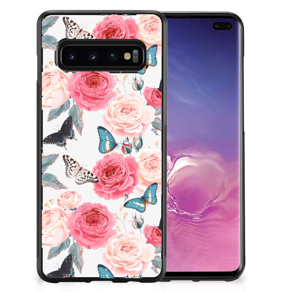 Samsung Galaxy S10+ Skin Case Butterfly Roses