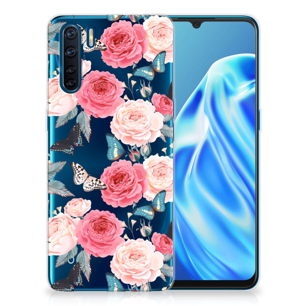 OPPO A91 TPU Case Butterfly Roses