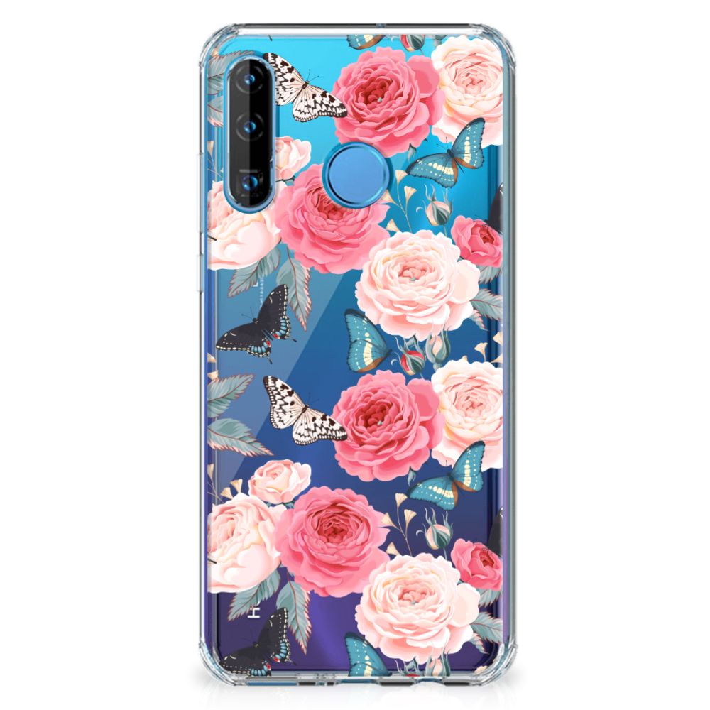 Huawei P30 Lite Case Butterfly Roses