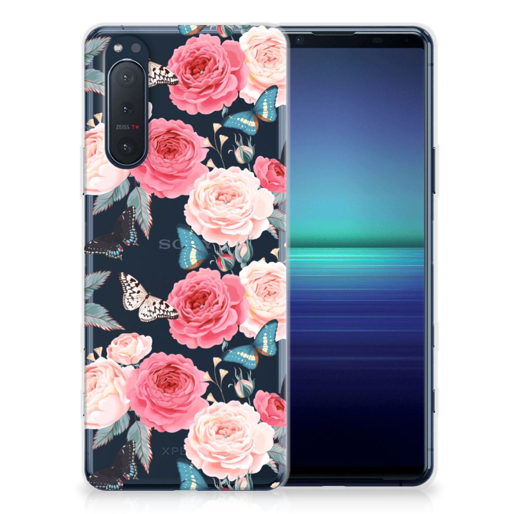 Sony Xperia 5II TPU Case Butterfly Roses