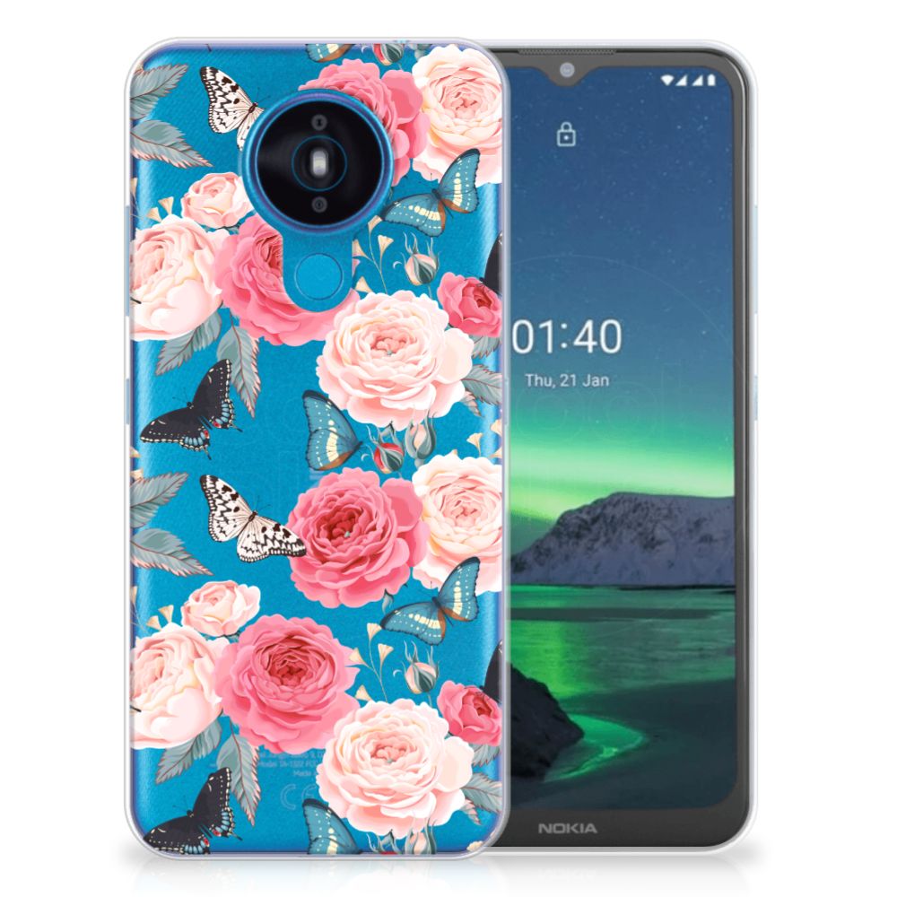 Nokia 1.4 TPU Case Butterfly Roses
