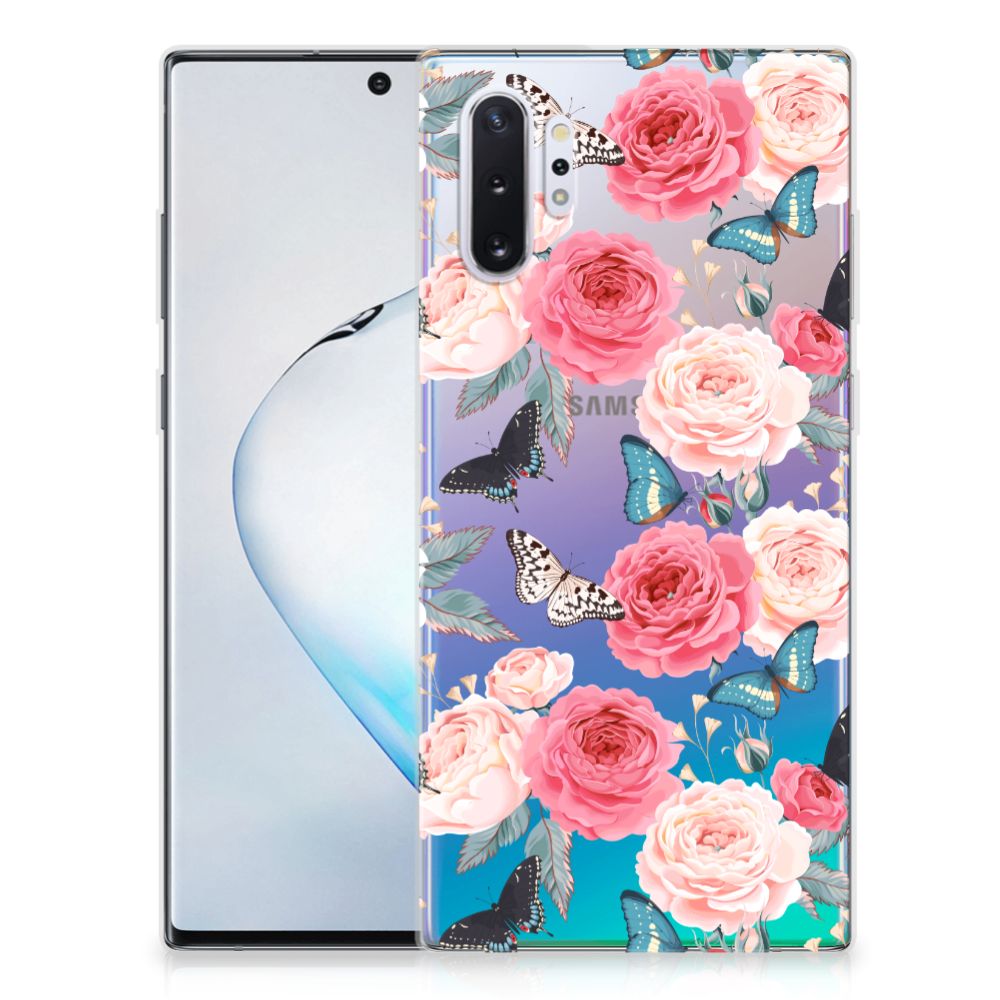 Samsung Galaxy Note 10 Plus TPU Case Butterfly Roses