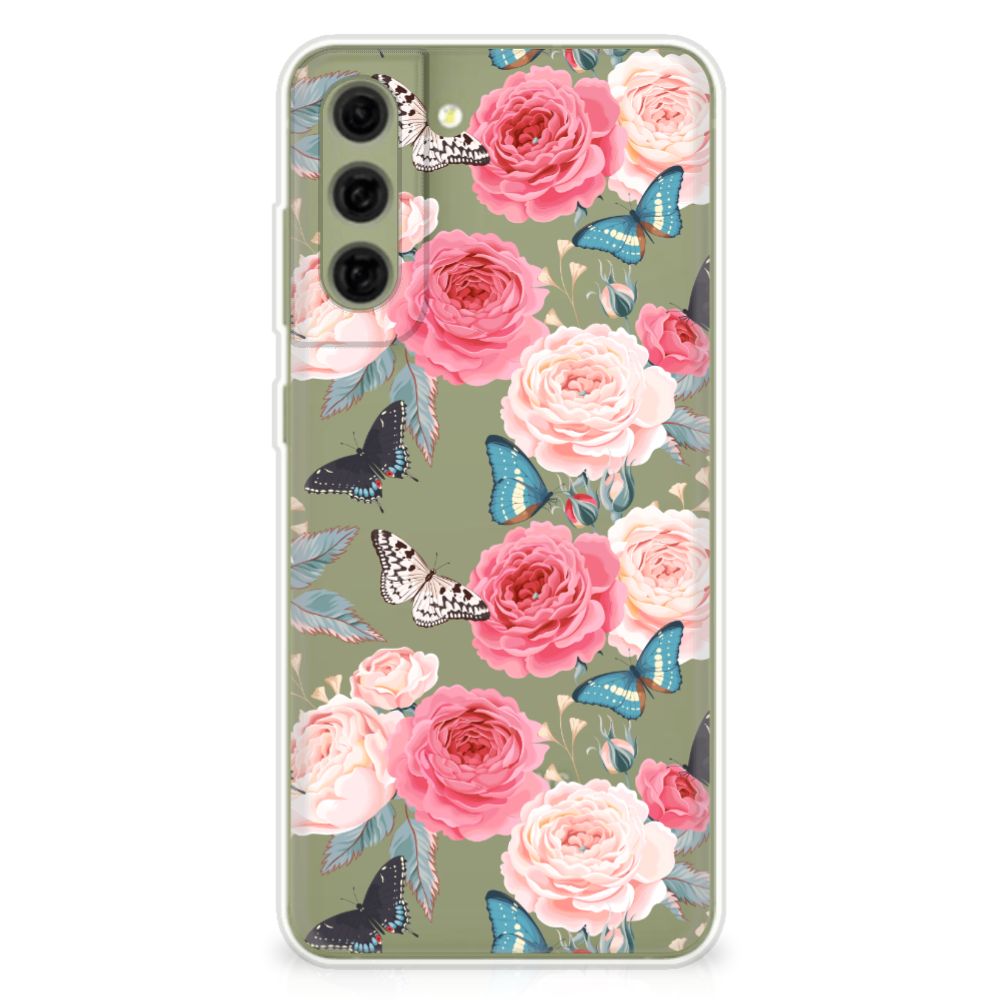Samsung Galaxy S21FE TPU Case Butterfly Roses