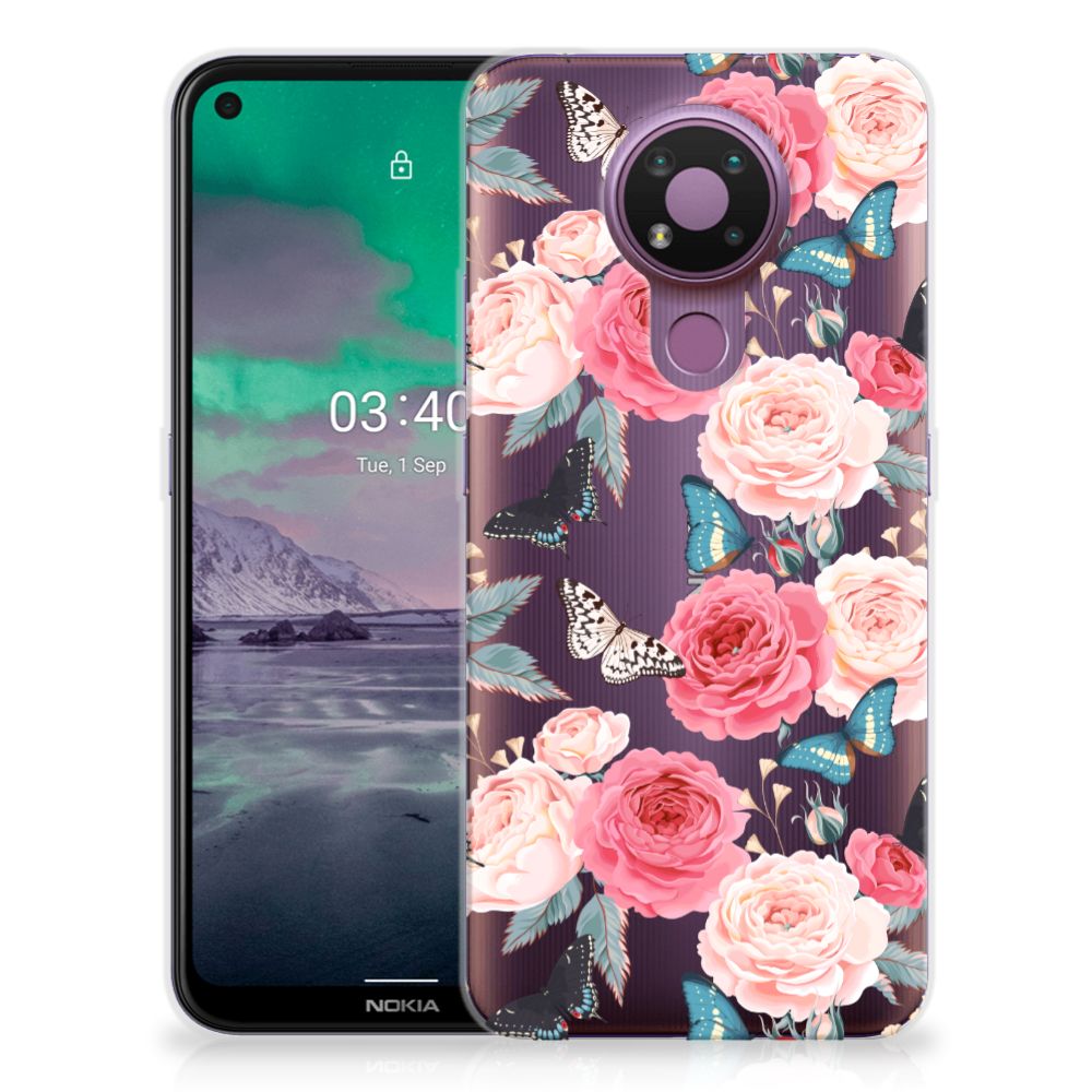 Nokia 3.4 TPU Case Butterfly Roses