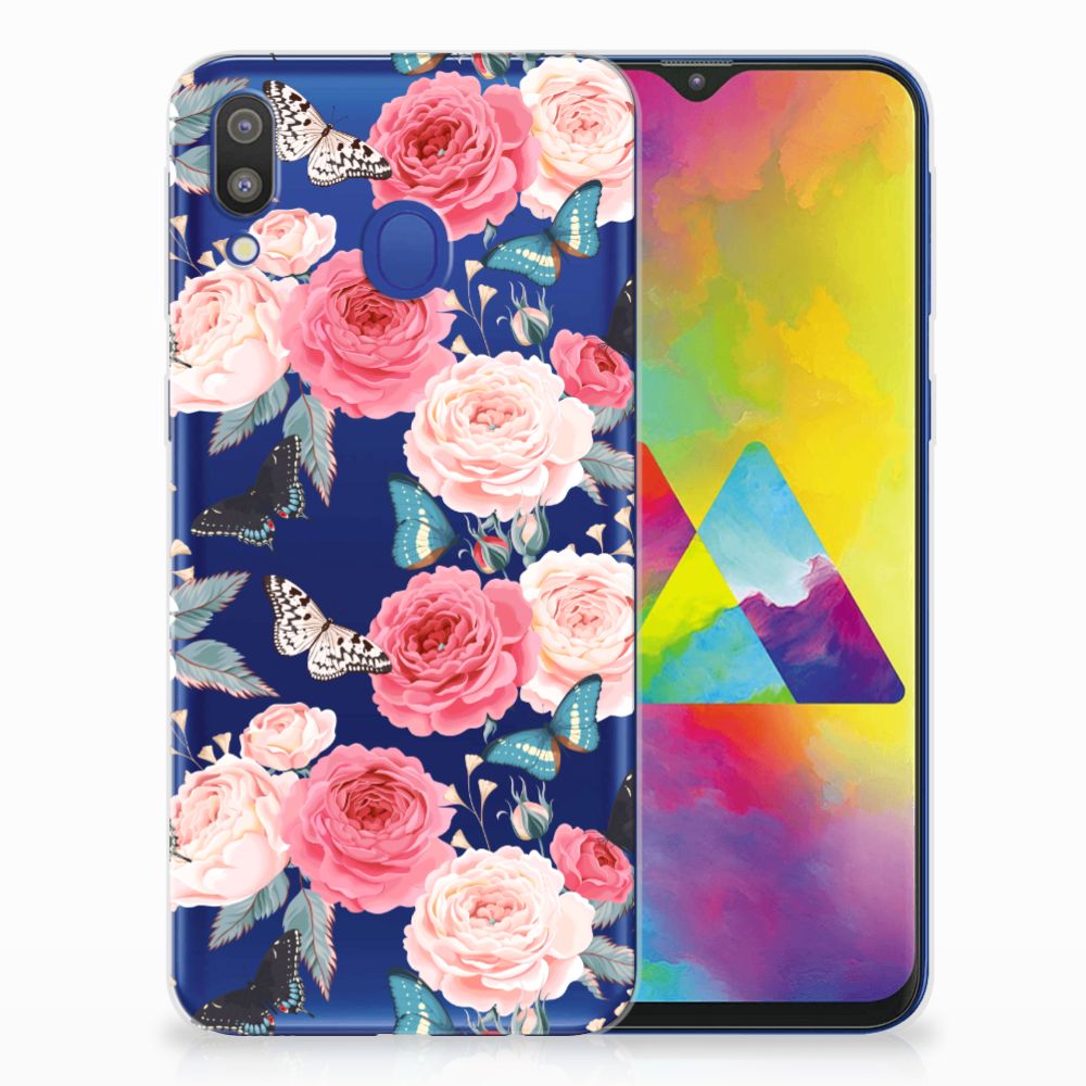 Samsung Galaxy M20 (Power) TPU Case Butterfly Roses