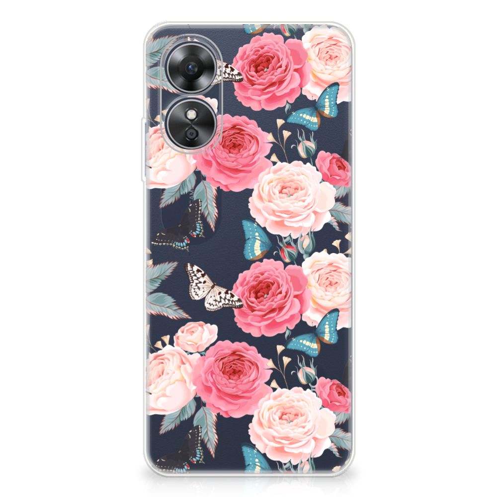 OPPO A17 TPU Case Butterfly Roses