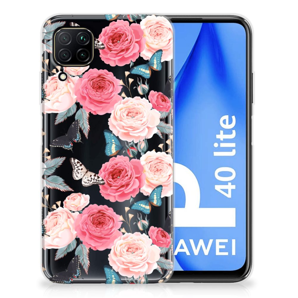 Huawei P40 Lite TPU Case Butterfly Roses