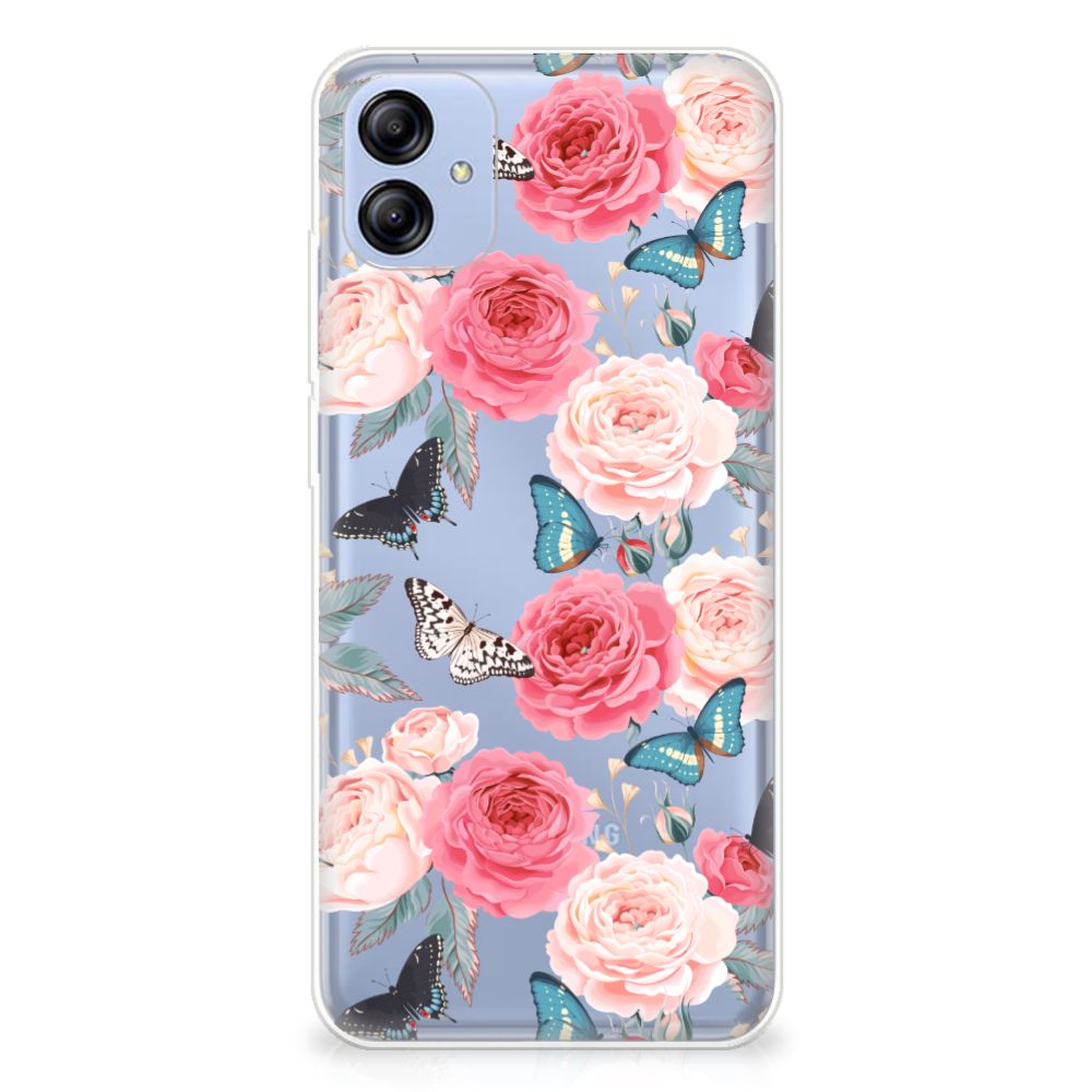 Samsung Galaxy A04e TPU Case Butterfly Roses