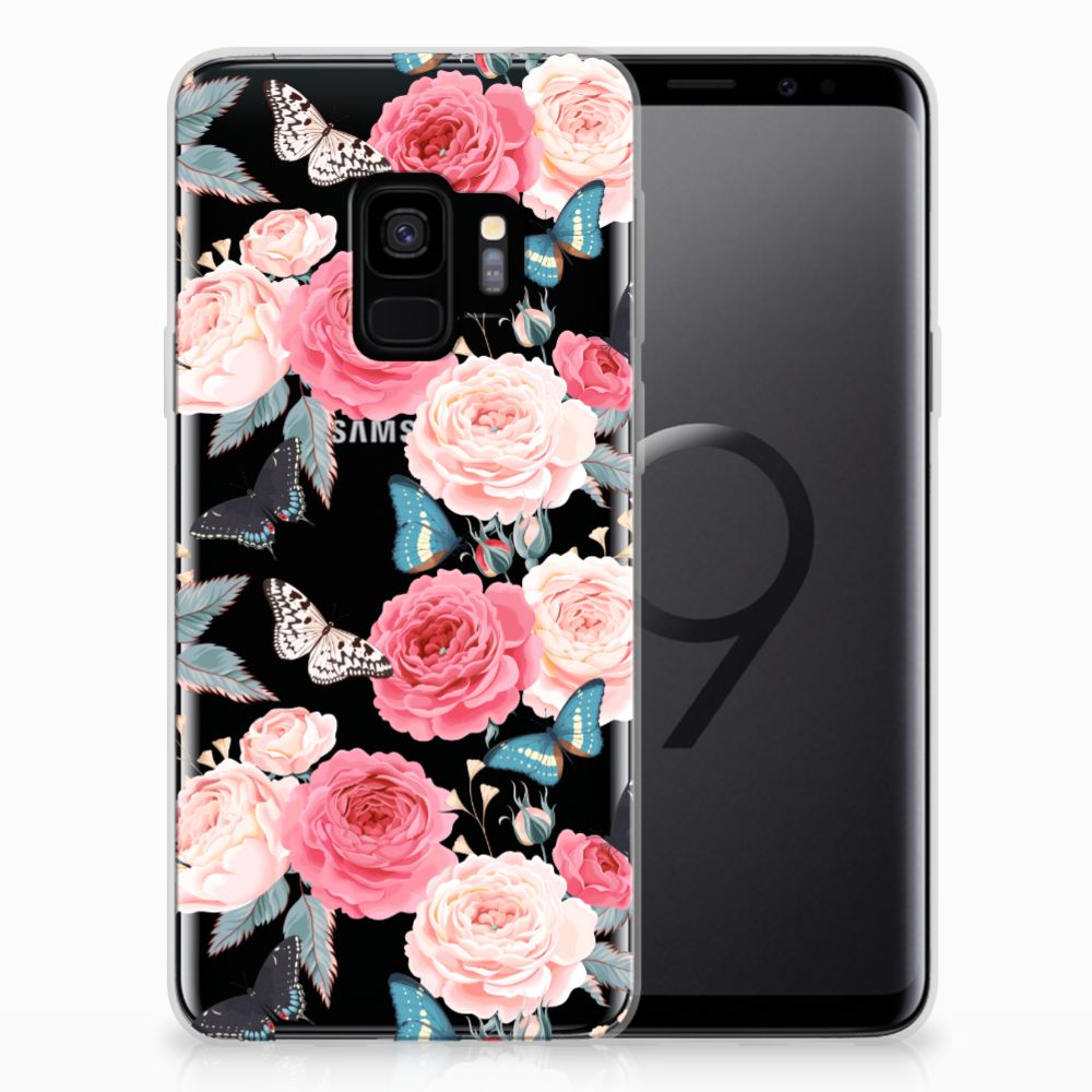 Samsung Galaxy S9 Uniek TPU Hoesje Butterfly Roses