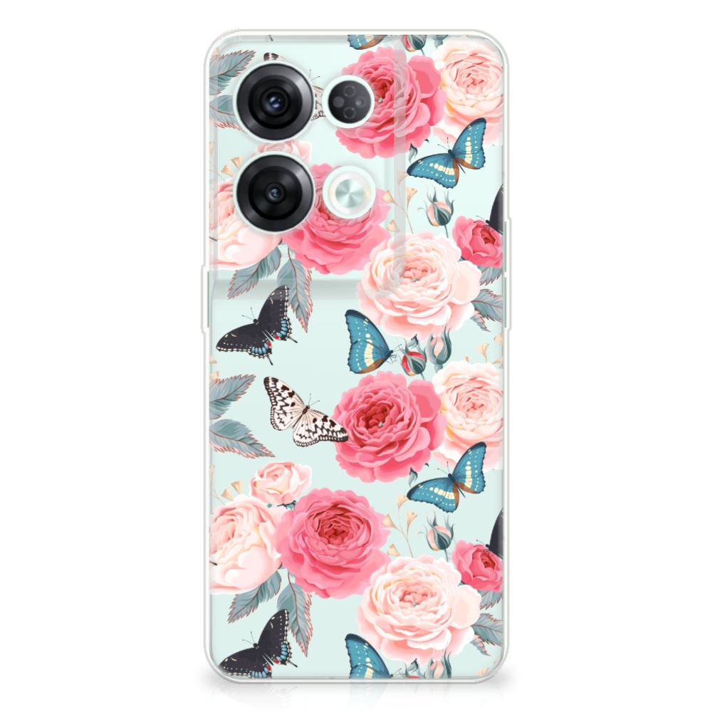 OPPO Reno8 Pro TPU Case Butterfly Roses