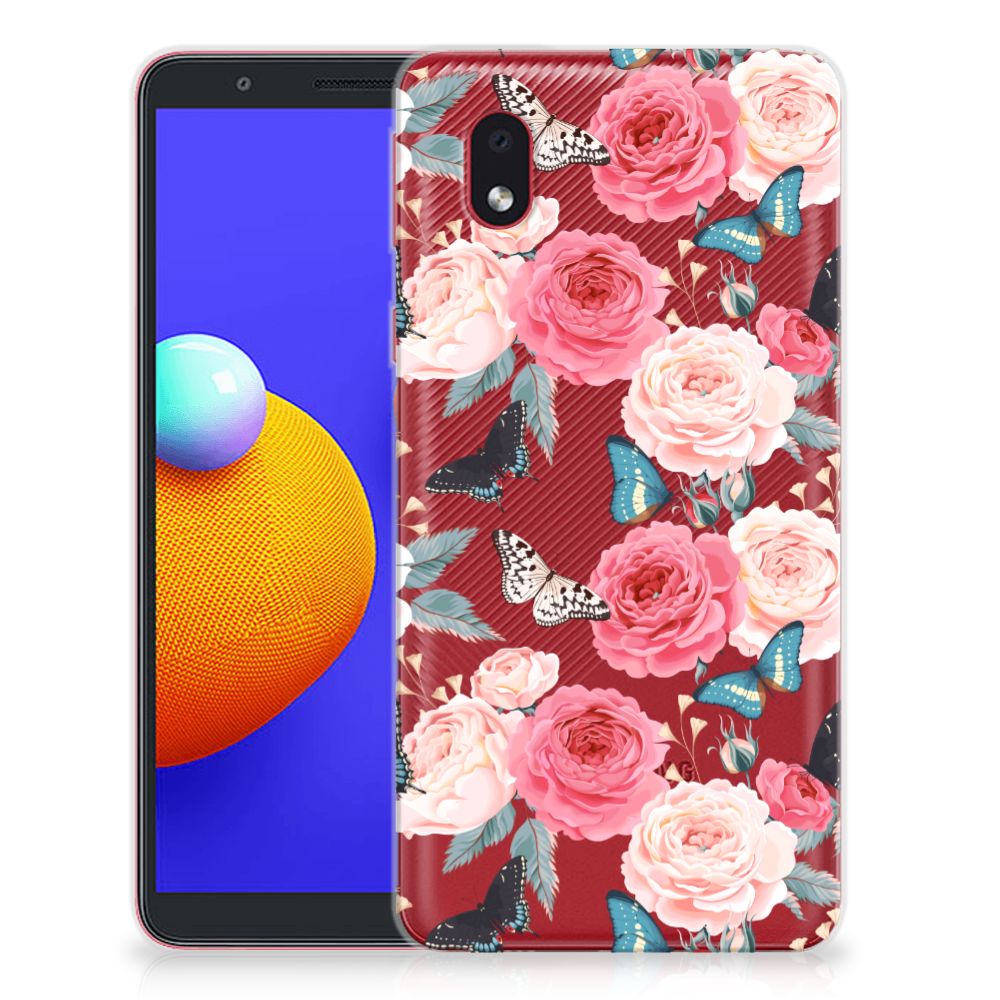 Samsung Galaxy A01 Core TPU Case Butterfly Roses