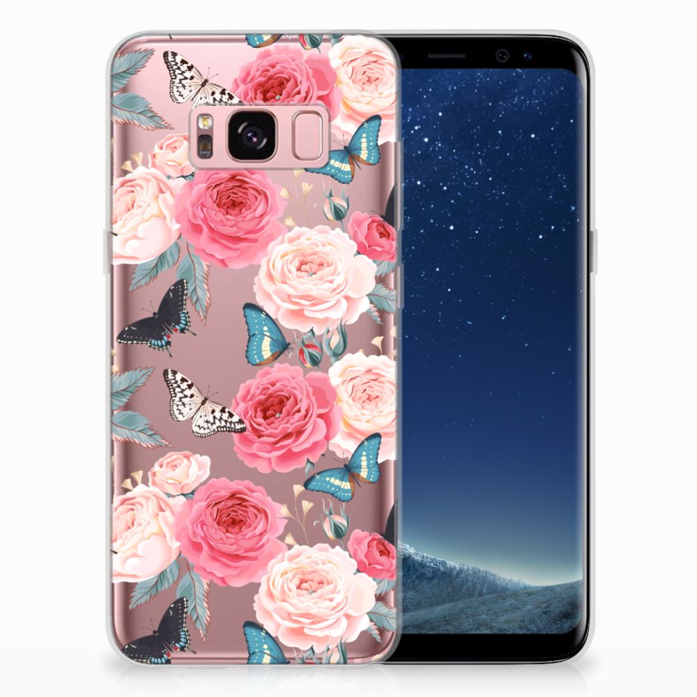 Samsung Galaxy S8 TPU Case Butterfly Roses