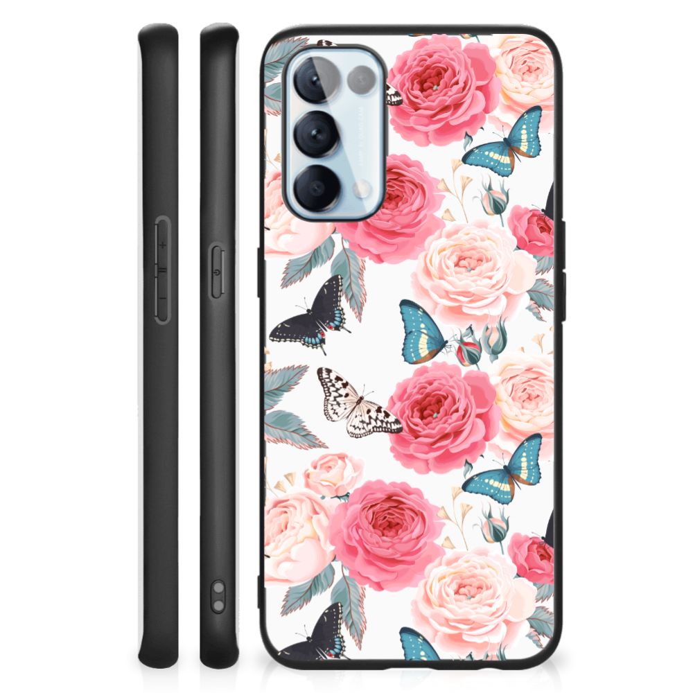 OPPO Reno5 5G | Find X3 Lite Bloemen Hoesje Butterfly Roses