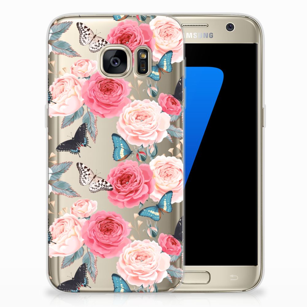 Samsung Galaxy S7 TPU Case Butterfly Roses