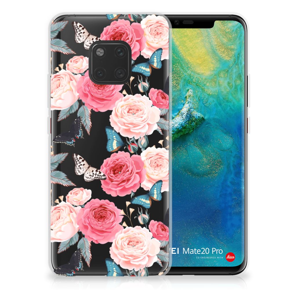 Huawei Mate 20 Pro TPU Case Butterfly Roses